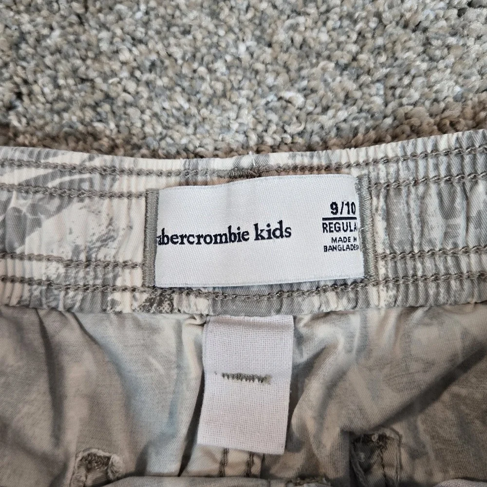 Abercrombie Kids Loose Camouflage Cargo Cotton Pants Boys 9/10 Regular Pull-On